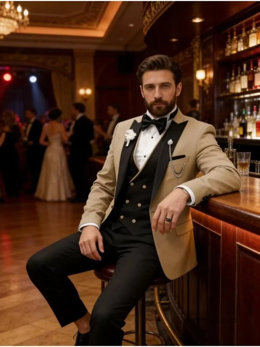 Men's 3 Piece Slim Fit Suit Wedding Prom Tuxedo Formal Business